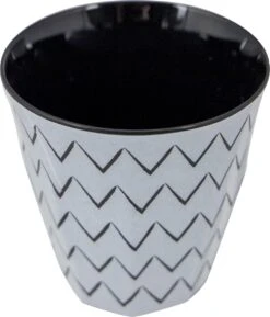 Bo-Camp Servies - Mix & Match - 16 Delig - Zwart/Wit -Buiten Kamperen 1027x1200 1