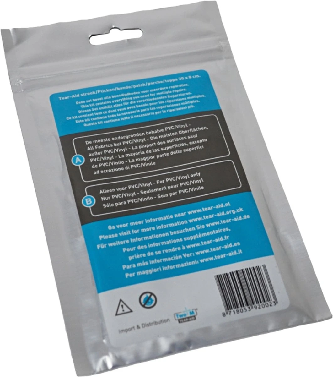 Tear-Aid - Reparatiemiddel - Type B - Standaard Set 4 Tear-Aid - Reparatiemiddel - Type B - Standaard Set - Afbeelding 2