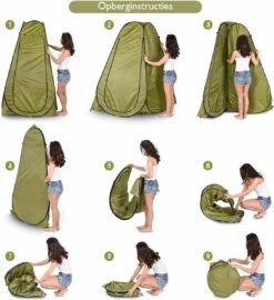 NordFalk Douchetent Pop-up 190 Cm - Camping Douche - Omkleedtent - Incl. Tentharingen En Draagtas - Groen -Buiten Kamperen 1098x1200 3