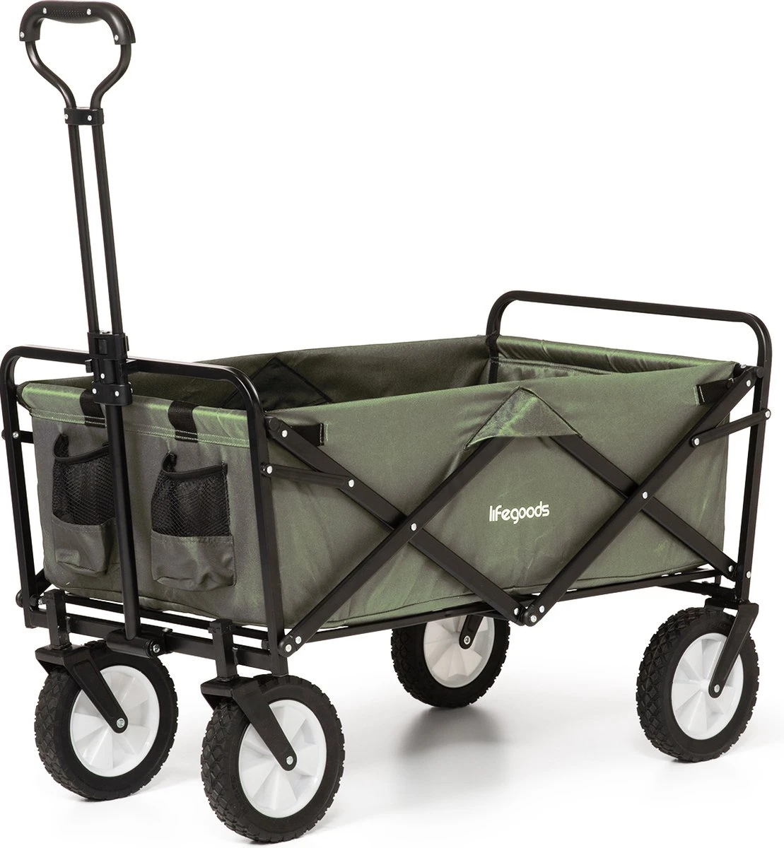 LifeGoods Bolderkar - Opvouwbaar - Draaibare Wielen - 2 Standen - 70KG Draagkracht - Groen 3 LifeGoods Bolderkar - Opvouwbaar - Draaibare Wielen - 2 Standen - 70KG Draagkracht - Groen