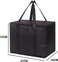 Merkloos 2 Stuks Geïsoleerde Koeltas Met Bodemplaat - Zwart -Buiten Kamperen 1129x1200