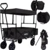 AREBOS Handwagen Vouwbare Dak Handwagen Vouwbare Trolley Uitrustingswagen Zwart -Buiten Kamperen 1139x1200 1