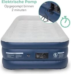 LifeGoods Luchtbed - 1 Persoons - Met Ingebouwde Pomp - Incl. Draagtas En Reparatiekit -Buiten Kamperen 1159x1200 2