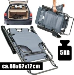 Ligstoel Opvouwbaar 155x60cm - Lichte Ligbed Relaxstoel Tuinstoel Campingstoel Strandstoel -Buiten Kamperen 1178x1200