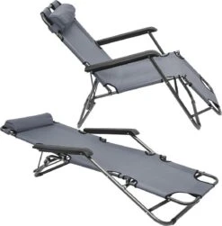 Ligstoel Opvouwbaar 155x60cm - Lichte Ligbed Relaxstoel Tuinstoel Campingstoel Strandstoel -Buiten Kamperen 1183x1200 3