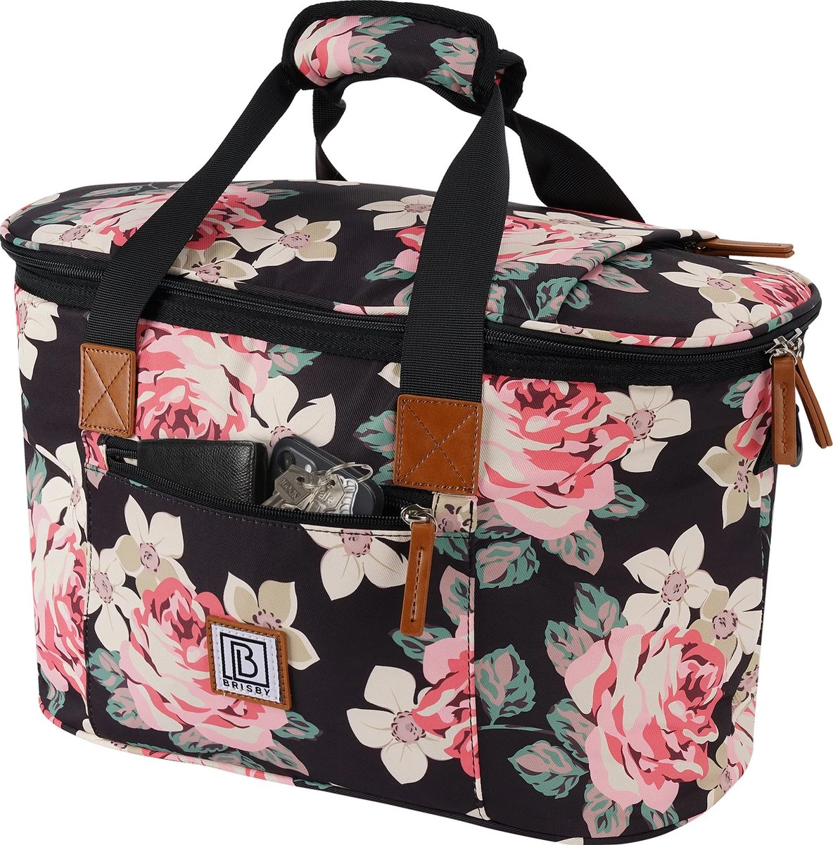 Brisby 4 Laags Geïsoleerde Koeltas - Boodschappentas 21 Liter - Bloemetjes 4 Brisby 4 Laags Geïsoleerde Koeltas - Boodschappentas 21 Liter - Bloemetjes - Afbeelding 2