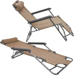 Ligstoel Opvouwbaar 155x60cm - Lichte Ligbed Relaxstoel Tuinstoel Campingstoel Strandstoel -Buiten Kamperen 1186x1200 1