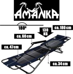 Ligstoel 180x60cm - Opvouwbaar Campingstoel Ligbed Strandstoel Tuinstoel Vouwligstoel Blauw 26 Ligstoel 180x60cm - Opvouwbaar Campingstoel Ligbed Strandstoel Tuinstoel Vouwligstoel Blauw -Buiten Kamperen 1190x1200 2