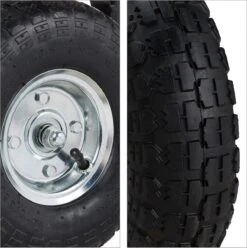 Relaxdays Bolderkar Tuin - Platte Tuinwagen - Luchtbanden - 200 Kg - Transportkar - Staal -Buiten Kamperen 1197x1200 19