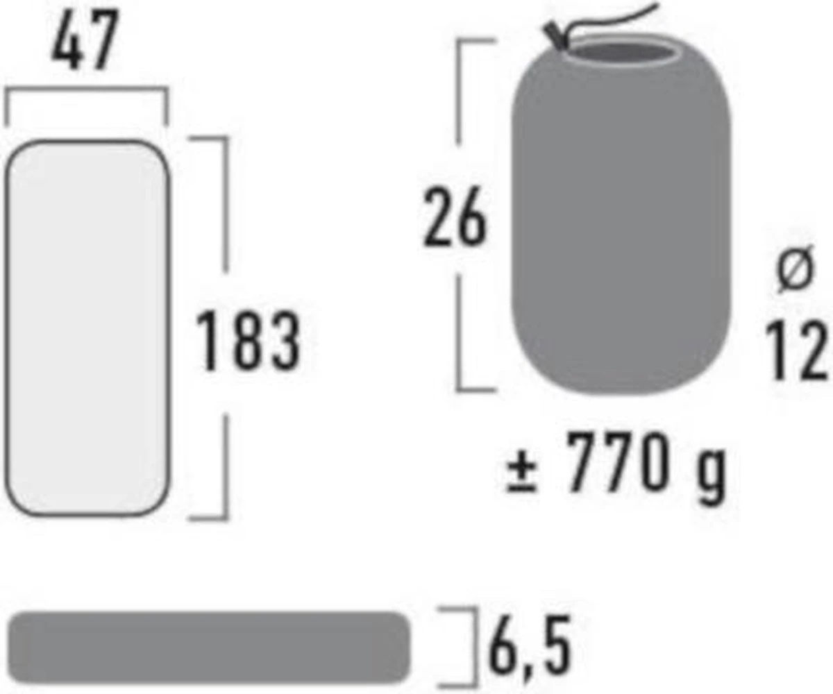 High Peak Tulsa Slaapmat - Donkergrijs 5 High Peak Tulsa Slaapmat - Donkergrijs - Afbeelding 3