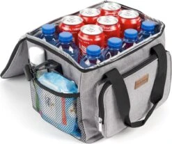 Packaway 4 Laags Geïsoleerde Koeltas - Lunchtas 15 Liter - Grijs -Buiten Kamperen 1200x1006
