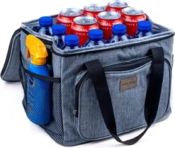 Packaway 4 Laags Geïsoleerde Koeltas - Lunchtas 15 Liter - Grijs -Buiten Kamperen 1200x1015