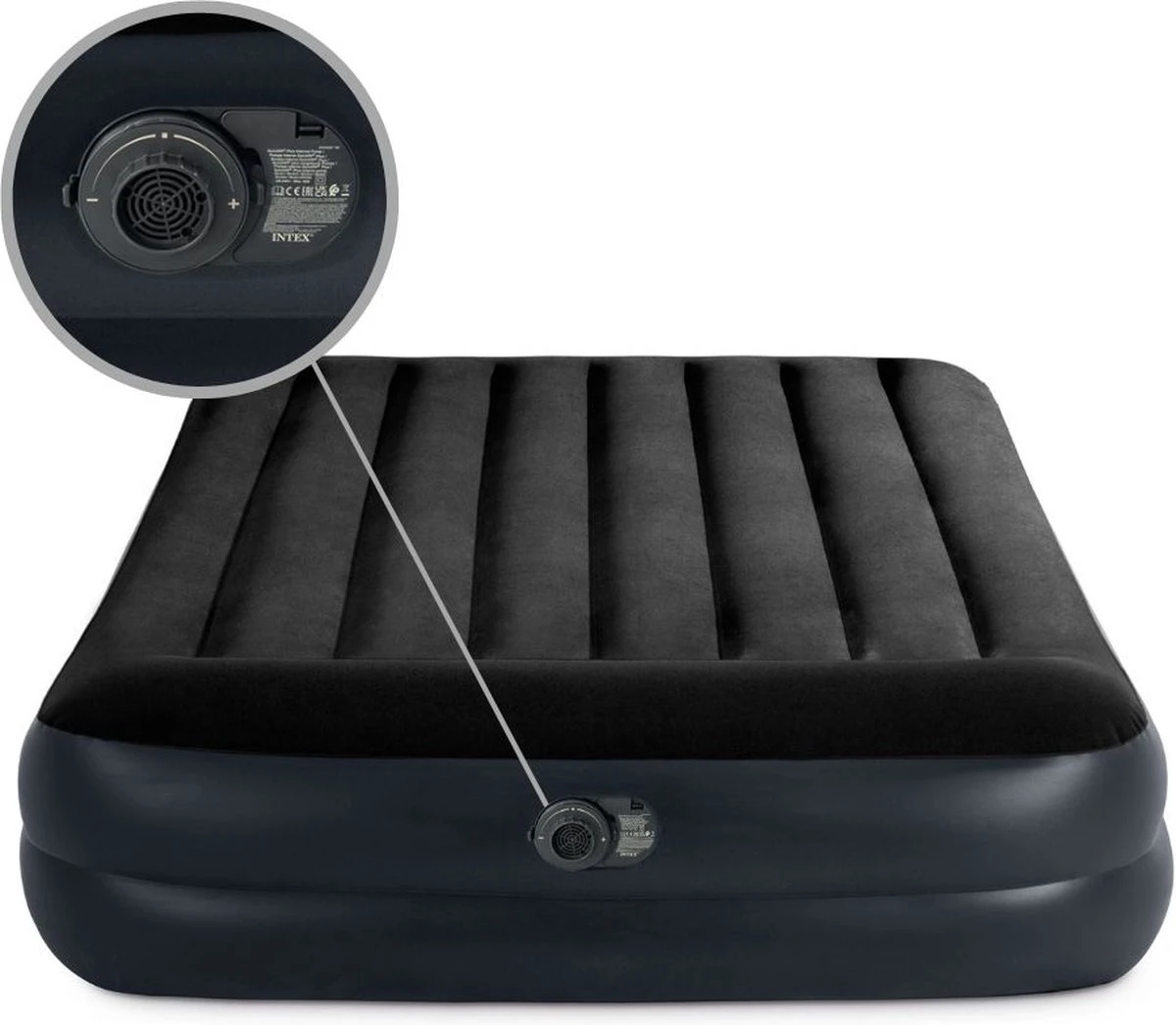 Intex Luchtbed - 2-Persoons - 152 X 203 X 42 Cm - Blauw - Met Pomp + Hoeslaken Wit + Reparatieset 7 Intex Luchtbed - 2-Persoons - 152 X 203 X 42 Cm - Blauw - Met Pomp + Hoeslaken Wit + Reparatieset - Afbeelding 5