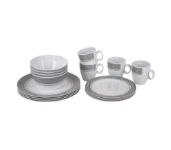 Bo-Camp - Servies - Classic - 16-Delig - Wit/Grijs 11 Bo-Camp - Servies - Classic - 16-Delig - Wit/Grijs -Buiten Kamperen 1200x1050 12