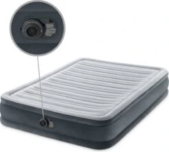 Intex Luchtbed - Twijfelaar - 137 X 191 X 33 Cm - Grijs - Met Ingebouwde Pomp, Hoeslaken Antraciet En Reparatieset -Buiten Kamperen 1200x1073 4