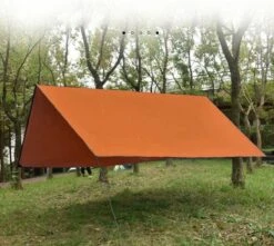 Merkloos TDR - Outdoor Draagbaar Zonnescherm Met Opbergtas - Waterdicht-SPF - Tarps Voor Kamperen300 * 300cm - 3-4Personen - Orange -Buiten Kamperen 1200x1074 4