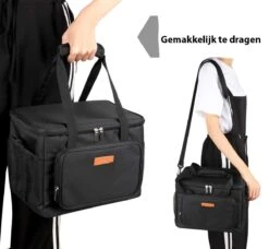 Lunchtas - Koeltas Voor Dames En Heren - Cool Bag - 4 Laags Geïsoleerde Koeltas - Kleine Cooler - Lunch Box - Lunchtas 15 Liter- Zwart -Buiten Kamperen 1200x1107 3