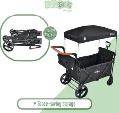 FableKids LEO X2 Lite Opvouwbare Handkar Met Dak Onyx Zwart -Buiten Kamperen 1200x1131 3