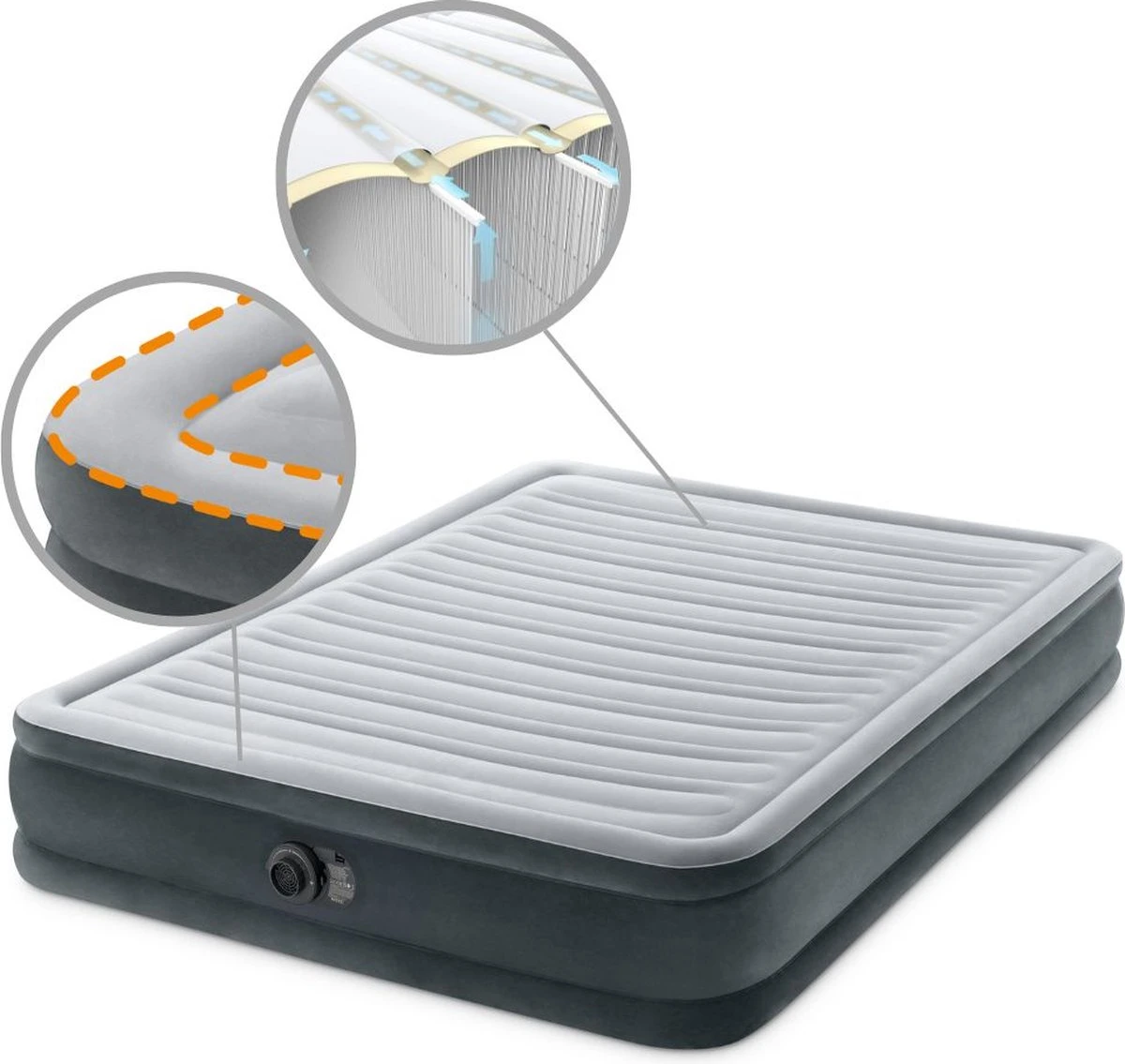Intex Comfort-plush Full Luchtbed - 2-persoons - 203x152x33 Cm 15 Intex Comfort-plush Full Luchtbed - 2-persoons - 203x152x33 Cm - Afbeelding 13