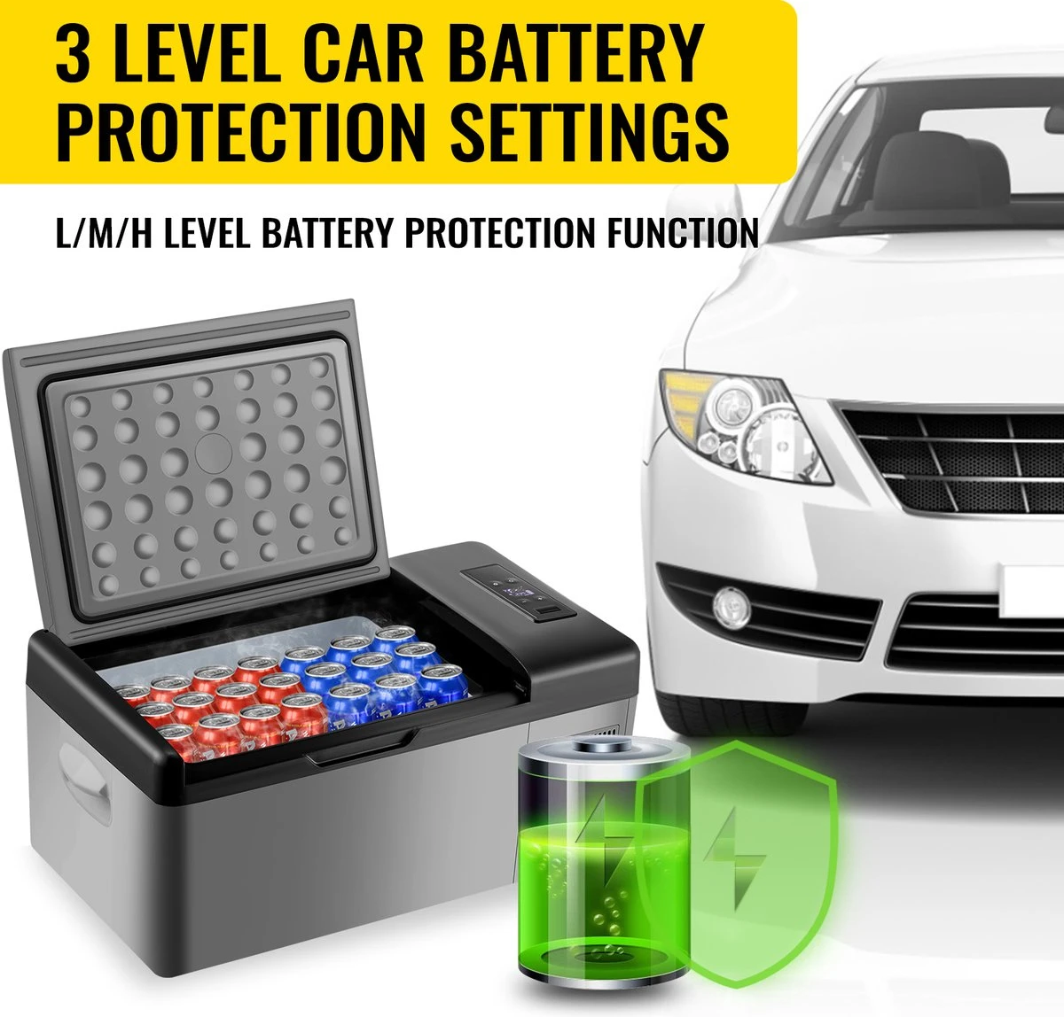 VEVOR - Coolbox - Koelbox 15L - Elektrische Coolbox - Draagbare Mini Koelkast - Draagbare Auto Vriezer 12/24Volt 4 VEVOR - Coolbox - Koelbox 15L - Elektrische Coolbox - Draagbare Mini Koelkast - Draagbare Auto Vriezer 12/24Volt - Afbeelding 2