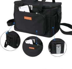 Lunchtas - Koeltas Voor Dames En Heren - Cool Bag - 4 Laags Geïsoleerde Koeltas - Kleine Cooler - Lunch Box - Lunchtas 15 Liter- Zwart -Buiten Kamperen 1200x1151 1