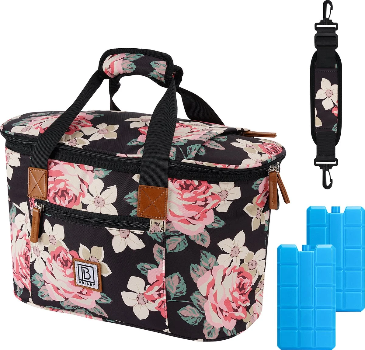 Brisby 4 Laags Geïsoleerde Koeltas - Boodschappentas 21 Liter - Bloemetjes 3 Brisby 4 Laags Geïsoleerde Koeltas - Boodschappentas 21 Liter - Bloemetjes