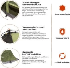 Where Tomorrow Solo Tent 220X80X50 Cm - Groen - 1 Persoons -Buiten Kamperen 1200x1162 6