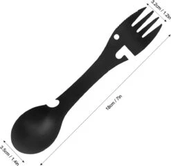 Luverno® - Spork - Incl. Bescherm Hoes - RVS - Bestek To Go - Reisbestek - Keukengadget - 5 In 1 Camping Bestek - Zwart -Buiten Kamperen 1200x1164 3