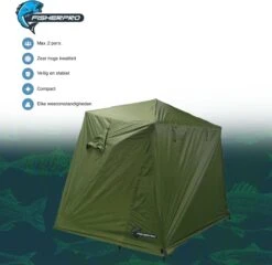FisherPro Karpertent Met Stormcover – Vistent – Tent - Bescherming Tegen Zon En Wind – 100% Waterdichte Stormhoes – Met Handige Meeneemtas – Ook Geschikt Als Strandtent Of Festivaltent – Extra Veiligheid En Warmte Door Stormcover 33 FisherPro Karpertent Met Stormcover – Vistent – Tent - Bescherming Tegen Zon En Wind – 100% Waterdichte Stormhoes – Met Handige Meeneemtas – Ook Geschikt Als Strandtent Of Festivaltent – Extra Veiligheid En Warmte Door Stormcover -Buiten Kamperen 1200x1164 6