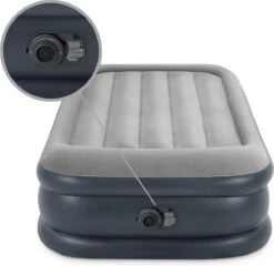 Intex Luchtbed - 1-Persoons - 99 X 191 X 42 Cm - Grijs - Met Pomp, Hoeslaken Zwart En Reparatieset 15 Intex Luchtbed - 1-Persoons - 99 X 191 X 42 Cm - Grijs - Met Pomp, Hoeslaken Zwart En Reparatieset -Buiten Kamperen 1200x1166 7