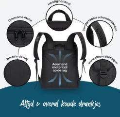 Sunflake Koelrugzak - Lunchtas - Koeltas Backpack Voor Dames & Heren - Zwart -Buiten Kamperen 1200x1171 1