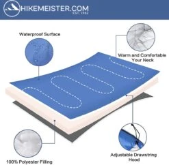 HikeMeister ® Mummy Slaapzak Kamperen Blauw Ca. 220 X 75 Cm Met Draagtas -Buiten Kamperen 1200x1177 2