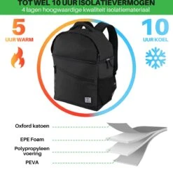 Brisby 4 Laags Geïsoleerde Koeltas Rugzak - 25 Liter - Met Handige Vakken Voor Bestek En Essentials - Waterafstotend Materiaal - Zwart 20 Brisby 4 Laags Geïsoleerde Koeltas Rugzak - 25 Liter - Met Handige Vakken Voor Bestek En Essentials - Waterafstotend Materiaal - Zwart -Buiten Kamperen 1200x1178 3