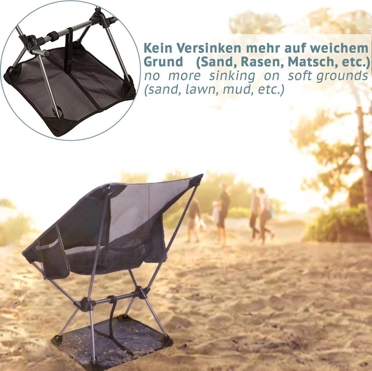 Smartpeas Camping Stoel Van Stevig 600D Polyester En Aluminium - Lichtgewicht En Opvouwbaar - Camping Gadget Inclusief Zijzakken +Plus: Strandmat & Draagtas 6 Smartpeas Camping Stoel Van Stevig 600D Polyester En Aluminium - Lichtgewicht En Opvouwbaar - Camping Gadget Inclusief Zijzakken +Plus: Strandmat & Draagtas - Afbeelding 4