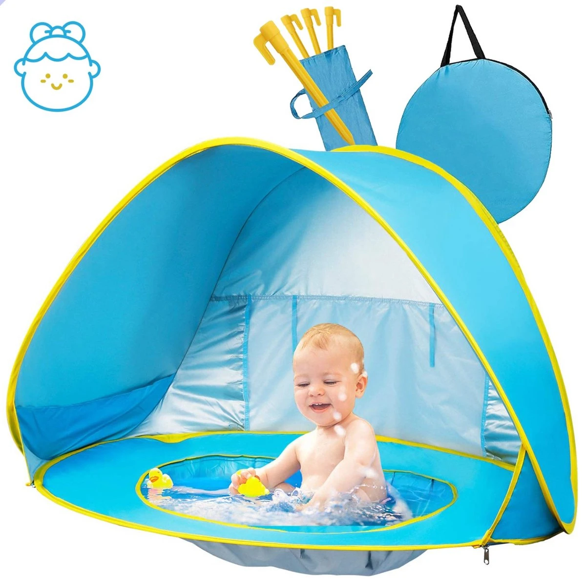 Seidon Strandtent Baby - Pop Up Tent - UV Bescherming - Baby En Kind - Waterdicht - Zwembadje - UV Bescherming 3 Seidon Strandtent Baby - Pop Up Tent - UV Bescherming - Baby En Kind - Waterdicht - Zwembadje - UV Bescherming