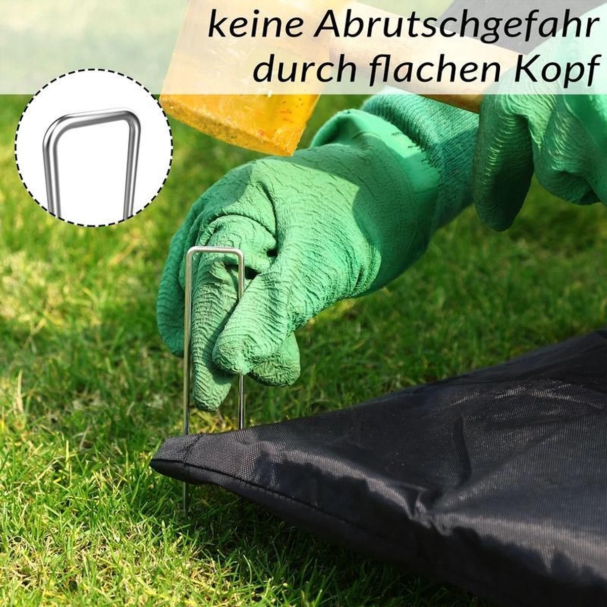 Gardebruk Haringen Set Van 100 Gegalvaniseerd Staal LxØ 150x2,7mm 8 Gardebruk Haringen Set Van 100 Gegalvaniseerd Staal LxØ 150x2,7mm - Afbeelding 6