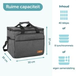 ForDig Koeltas XL Zwart (30 Liter) - Gemaakt Van 600D Polyester Met PEVA-Voering - Ruimte Voor 40 Blikjes Of 20 Halve Liter Flessen - Opvouwbaar Koel Tas Met Easy-Acces Flap - Ruimte Voor Bestek - Picknick Cool Bag - Coolerbag - Grote Cooler 11 ForDig Koeltas XL Zwart (30 Liter) - Gemaakt Van 600D Polyester Met PEVA-Voering - Ruimte Voor 40 Blikjes Of 20 Halve Liter Flessen - Opvouwbaar Koel Tas Met Easy-Acces Flap - Ruimte Voor Bestek - Picknick Cool Bag - Coolerbag - Grote Cooler -Buiten Kamperen 1200x1200 111