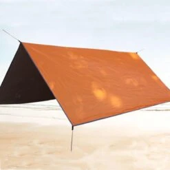 Merkloos TDR - Outdoor Draagbaar Zonnescherm Met Opbergtas - Waterdicht-SPF - Tarps Voor Kamperen300 * 300cm - 3-4Personen - Orange -Buiten Kamperen 1200x1200 1110
