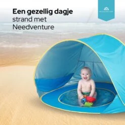 Needventure Baby Strandtent - Pop Up Tent - Windscherm Strand - Camping Strandtentje - Speeltent - Blauw -Buiten Kamperen 1200x1200 1114