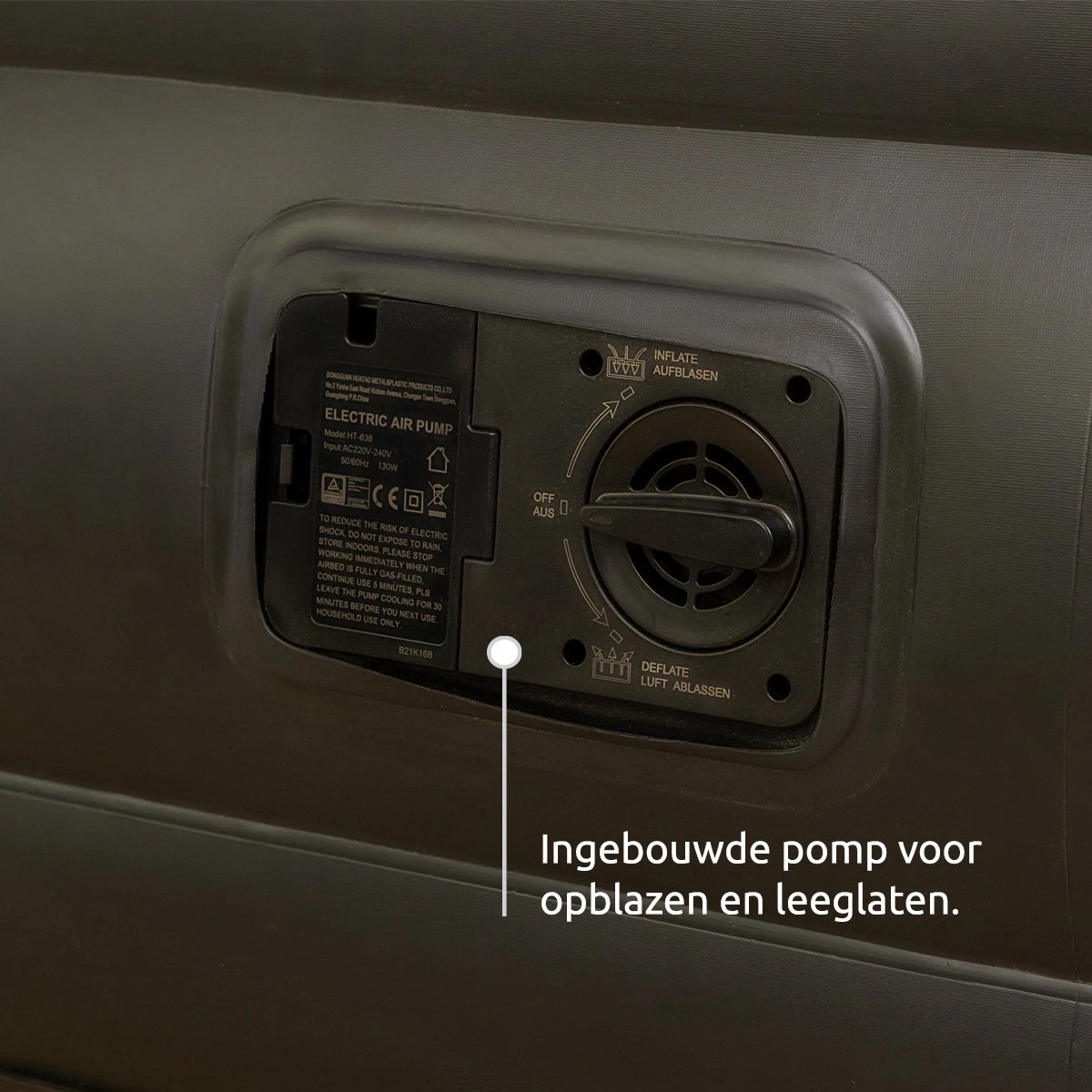 BluMill Luchtbed - 2-persoons - Ingebouwde Pomp - 203x152x36 Cm - Duurzame Keuze 12 BluMill Luchtbed - 2-persoons - Ingebouwde Pomp - 203x152x36 Cm - Duurzame Keuze - Afbeelding 10