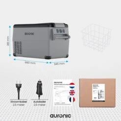 Auronic Elektrische Koelbox - 30.4L - Compressor - 12V En 240V - Grijs -Buiten Kamperen 1200x1200 133