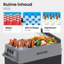 Auronic Elektrische Koelbox - 49.5L - Compressor - 12V En 240V - Grijs -Buiten Kamperen 1200x1200 169