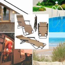 Ligstoel Opvouwbaar 155x60cm - Lichte Ligbed Relaxstoel Tuinstoel Campingstoel Strandstoel -Buiten Kamperen 1200x1200 213