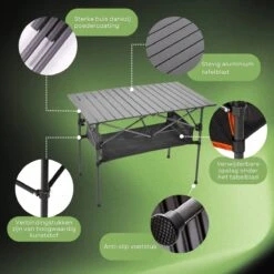Campingtafel Inklapbaar En Opvouwbaar - Kampeertafel - Lichtgewicht Hittebestendig -Buiten Kamperen 1200x1200 225