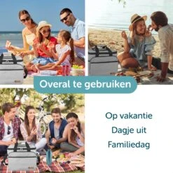 ForDig Koeltas XL Grijs (30 Liter) - Gemaakt Van 600D Polyester Met PEVA-Voering - Ruimte Voor 40 Blikjes Of 20 Halve Liter Flessen - Opvouwbaar Koel Tas Met Easy-Acces Flap - Ruimte Voor Bestek - Picknick Cool Bag - Coolerbag - Grote Cooler -Buiten Kamperen 1200x1200 25