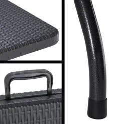 Casaria Tuintafel Opvouwbaar – Met Draaggreep 180x75 Cm – Zwart -Buiten Kamperen 1200x1200 266