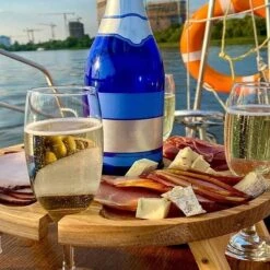 Merkloos Opvouwbare Draagbare Picknicktafel, Outdoor Opvouwbare Lichtgewicht Kampeertafel 30,5 Cm Kleine Houten Wijnpicknicktafel Voor Feest, Strand, Tuin, Camping, Barbecue, Reizen -Buiten Kamperen 1200x1200 305