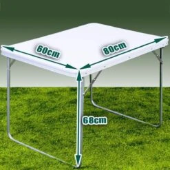 Merkloos Aluminium Inklapbare Tuintafel - Campingtafel - 80x60x68 Cm -Buiten Kamperen 1200x1200 309