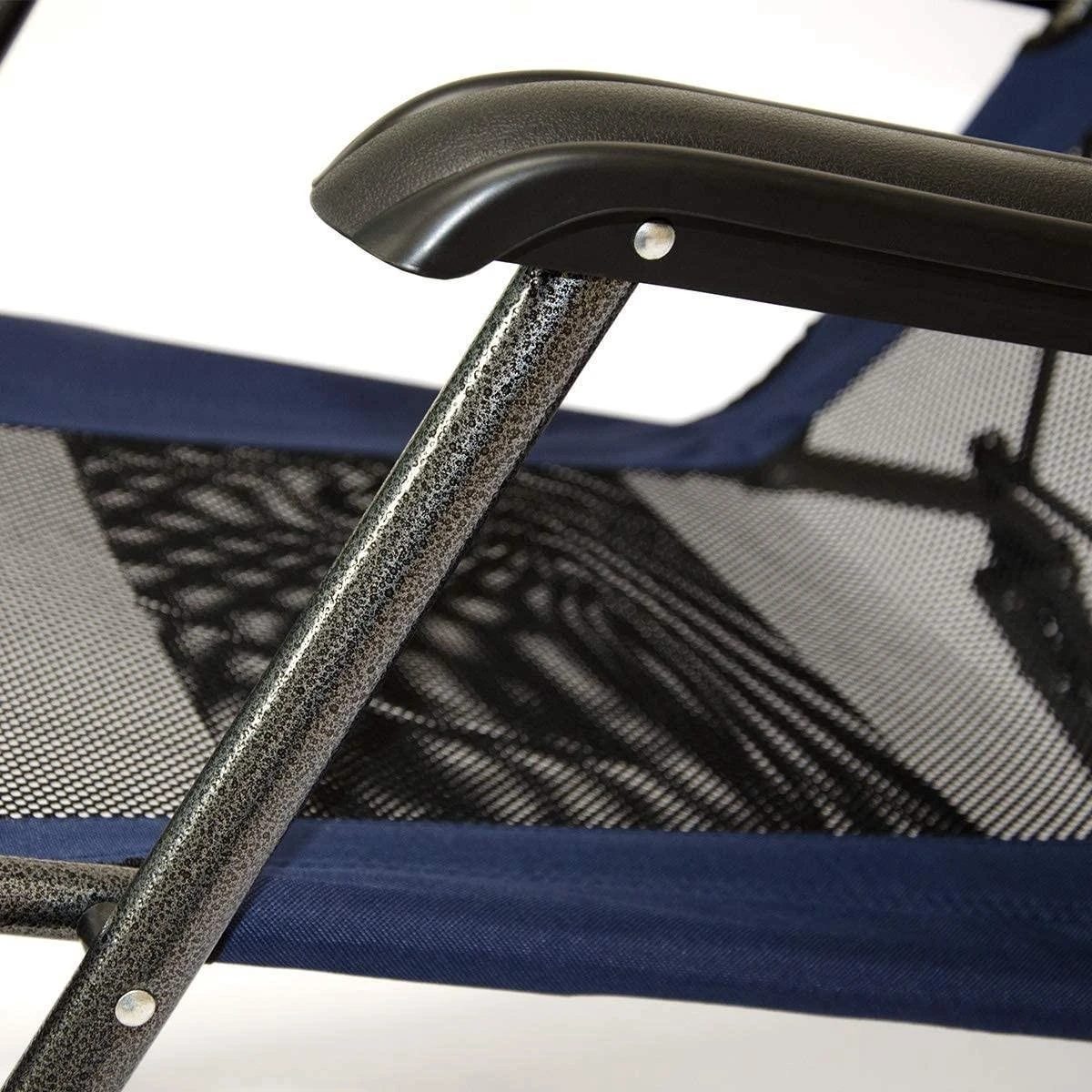 Ligstoel 180x60cm - Opvouwbaar Campingstoel Ligbed Strandstoel Tuinstoel Vouwligstoel Blauw 7 Ligstoel 180x60cm - Opvouwbaar Campingstoel Ligbed Strandstoel Tuinstoel Vouwligstoel Blauw - Afbeelding 5