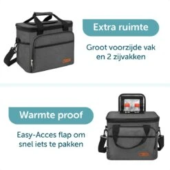 ForDig Koeltas L Zwart (15 Liter) - Gemaakt Van 600D Polyester Met PEVA-Voering - Ruimte Voor 20 Blikjes Of 10 Halve Liter Flessen - Opvouwbaar Koel Tas Met Easy-Acces Flap - Ruimte Voor Bestek - Picknick Cool Bag - Coolerbag - Grote Cooler 14 ForDig Koeltas L Zwart (15 Liter) - Gemaakt Van 600D Polyester Met PEVA-Voering - Ruimte Voor 20 Blikjes Of 10 Halve Liter Flessen - Opvouwbaar Koel Tas Met Easy-Acces Flap - Ruimte Voor Bestek - Picknick Cool Bag - Coolerbag - Grote Cooler -Buiten Kamperen 1200x1200 42